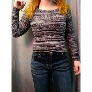 Comfy Grey + Black Sweater